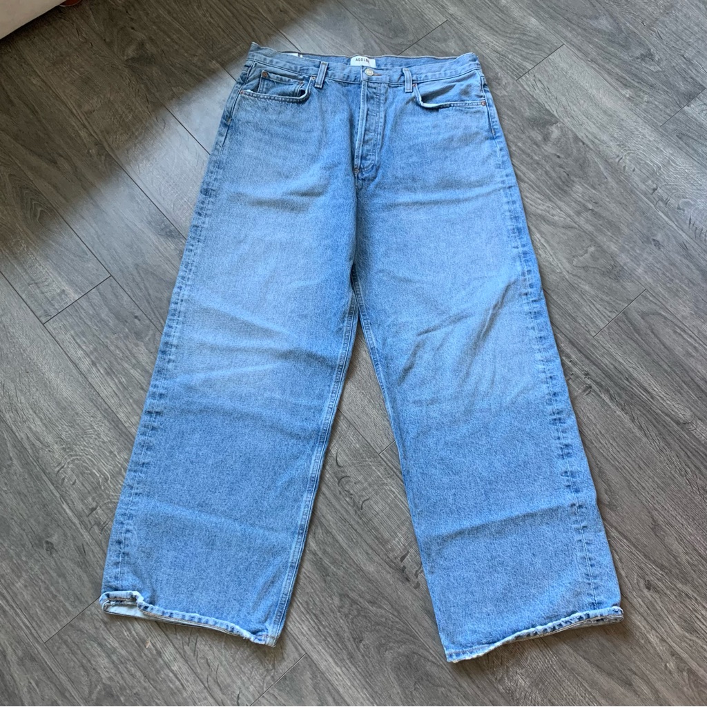Agolde Light Blue Wide Leg Jeans